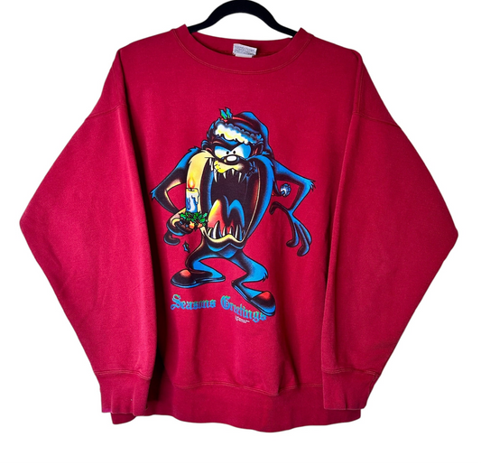 1995 Tasmanian Devil Christmas Crewneck (A5267)
