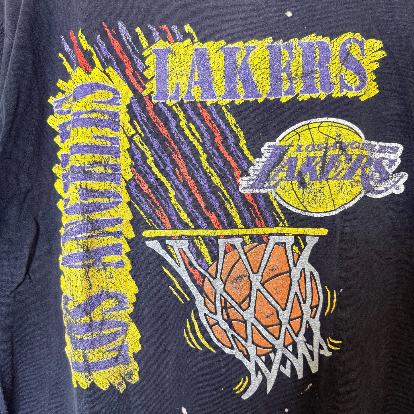 90's LA Lakers Nutmeg NBA T-Shirt Sz XL (B2533)