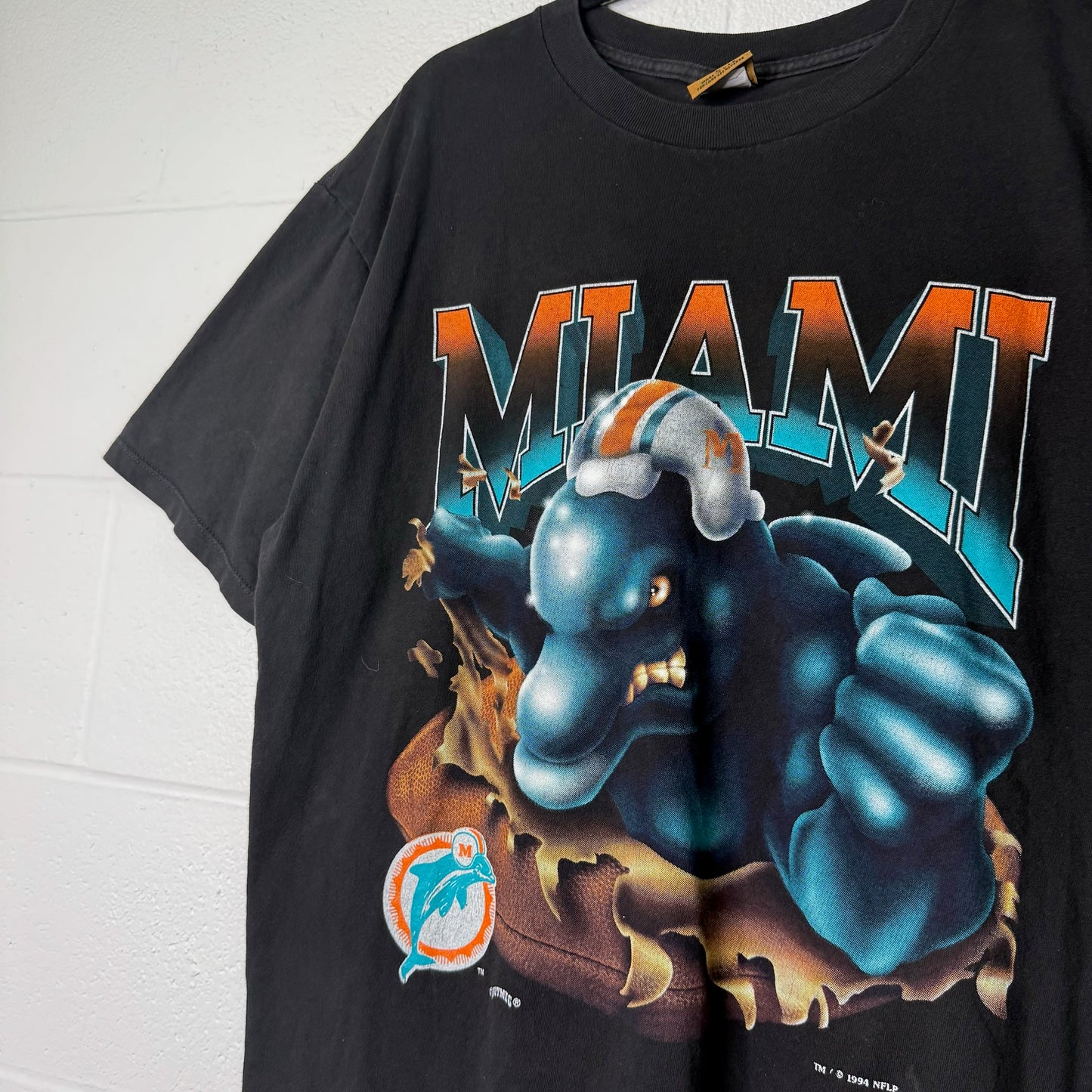 1994 Miami Dolphins Nutmeg NFL Breakthrough T-Shirt Sz L