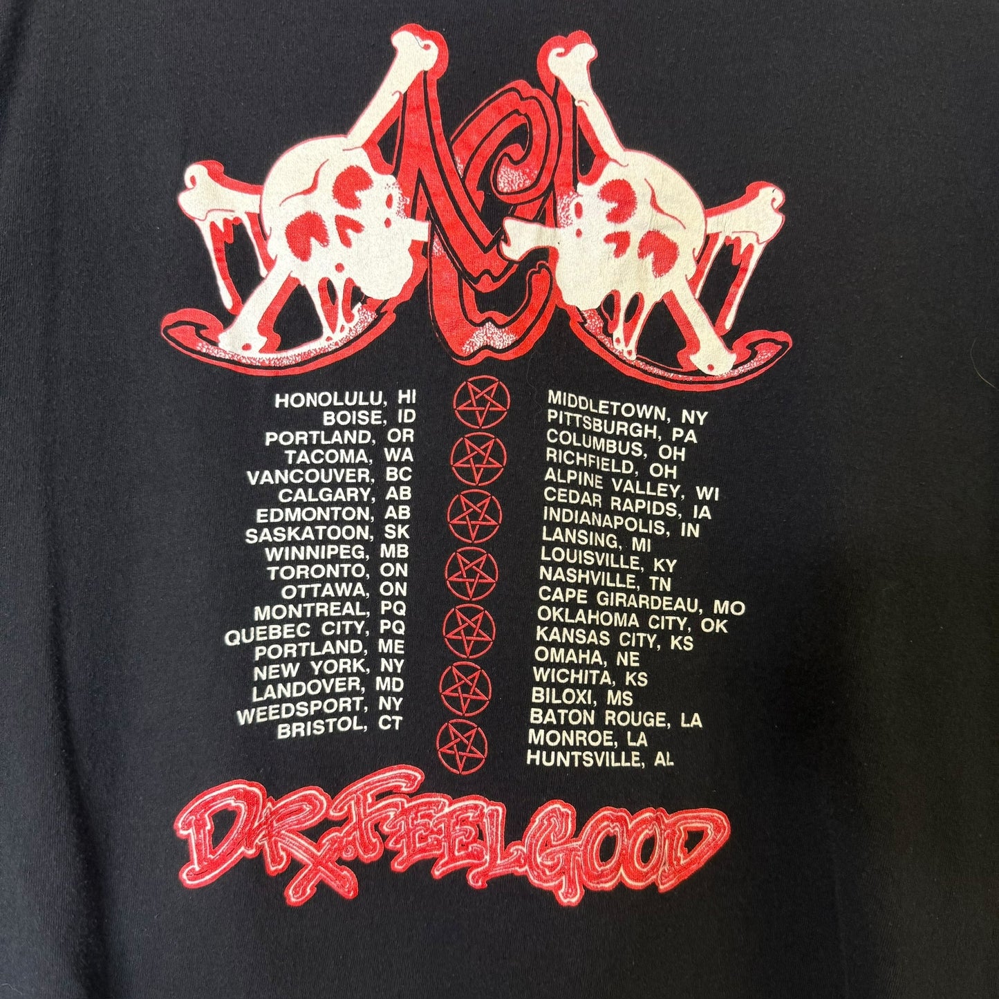 1990 Motley Crue Dr Feel Good T-Shirt Sz XL