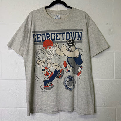 1993 Georgetown Hoyas Popeye NCAA  T-Shirt Sz XL (B682)
