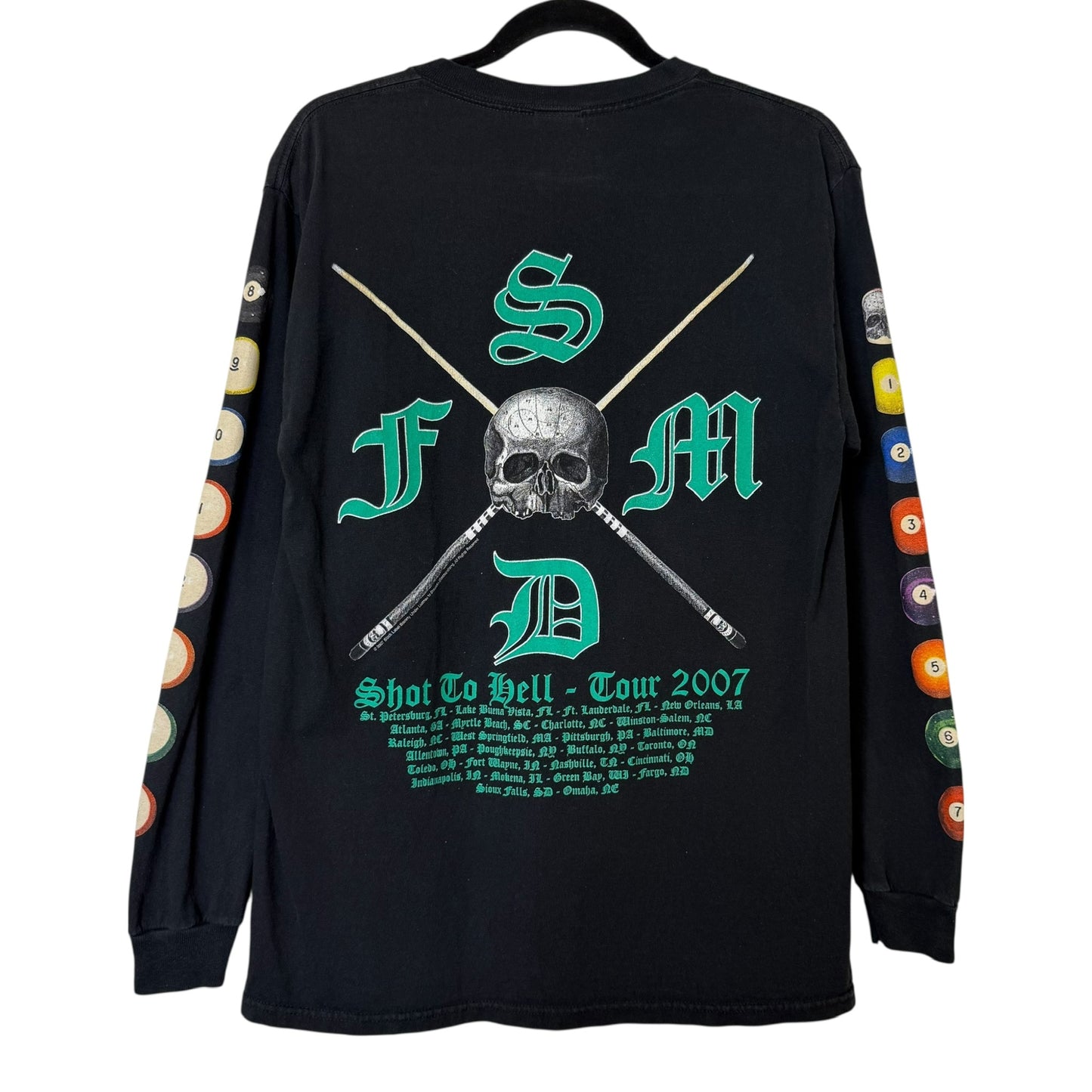 2000s Black Label Societv Shot To Hell Long Sleeve Sz M (B1307)