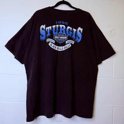 1996 Sturgis Black Hills Rally T-Shirt Sz XXL (B1992)