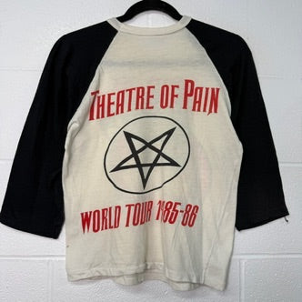 1985 Motley Crue Theatre of Pain Raglan T-Shirt Sz M