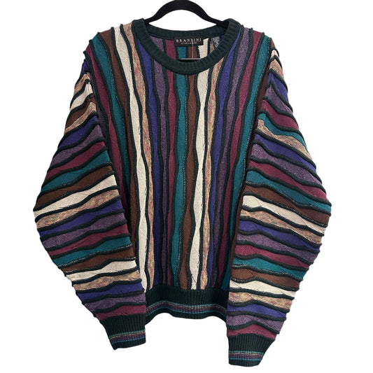 90's Coogi Style Brandini Collection Knit Sweater Sz XL (A4722)