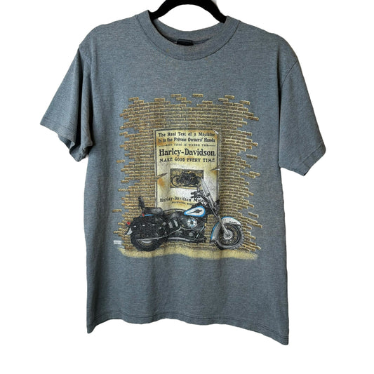 90's Harley Davidson Brick Wall T-shirt Sz M (A9676)