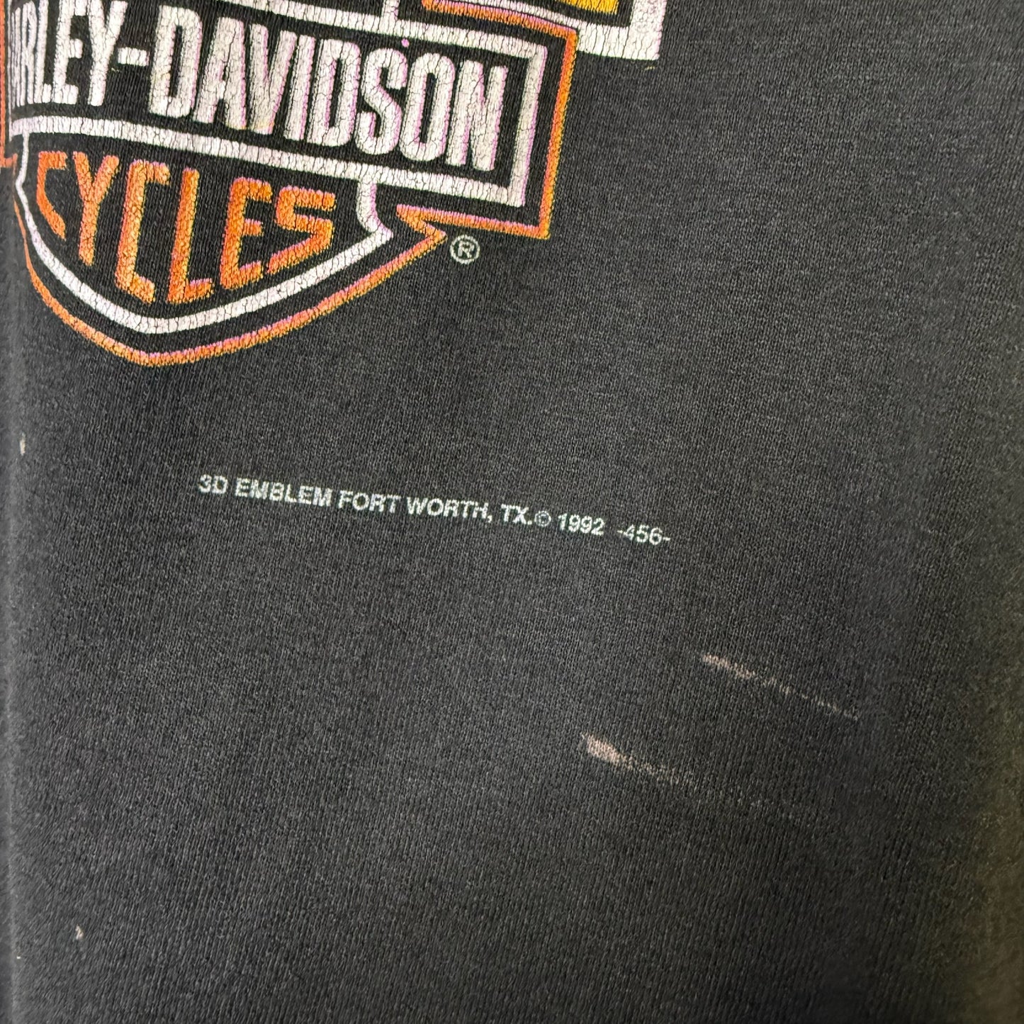 1992 Harley Davidson 3D Emblem T-Shirt Sz M (A9711)