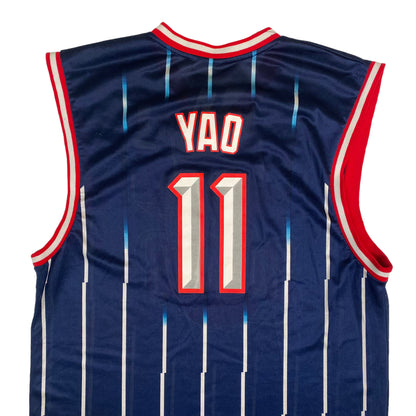 2000’s Yao Ming Houston Rockets Pinstripe Reebok Basketball Jersey Sz XL (A1616)