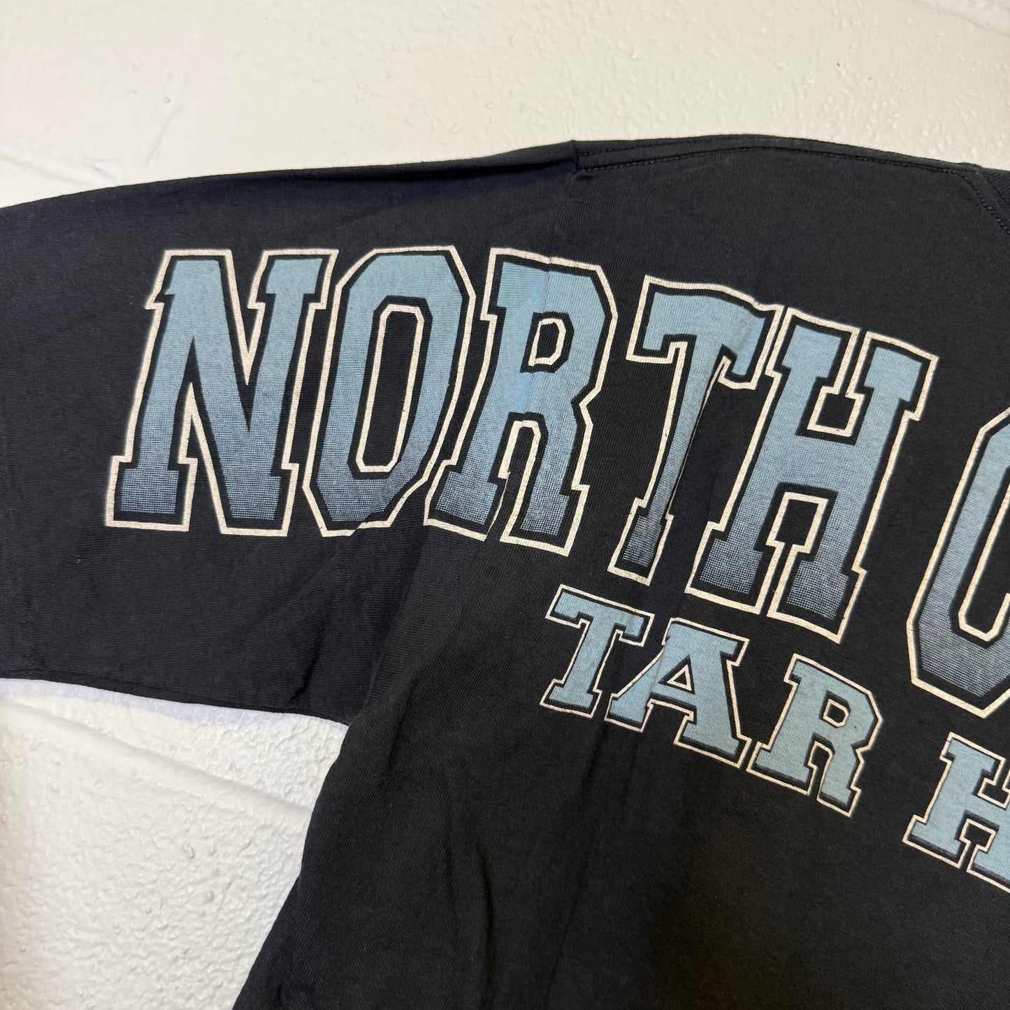 90s University of North Carolina Tar Heels Wauldron AOP T-shirt Sz L (B2588)