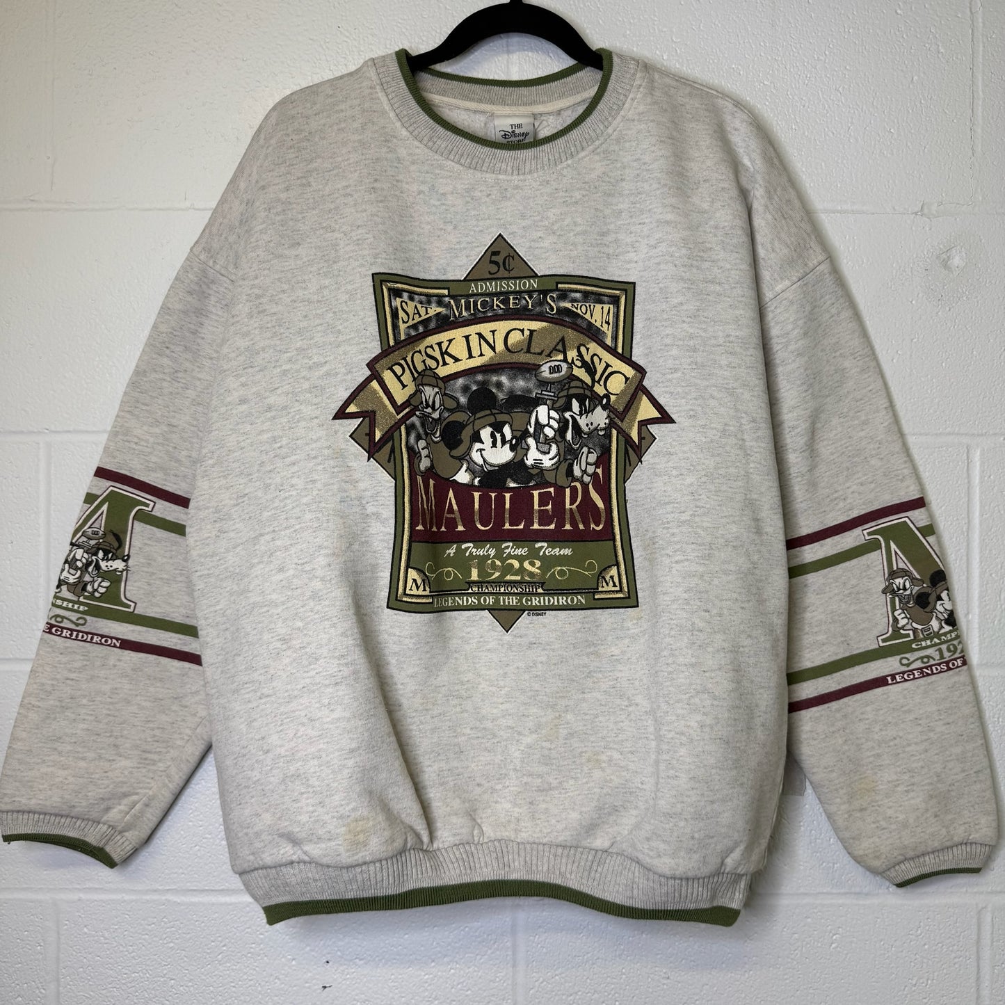 90's Disney Pigskin Classic Mickey Mouse Crewneck (B2455)