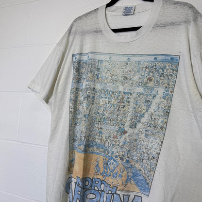90's University of North Carolina Basketball NCAA T-Shirt (B2917)