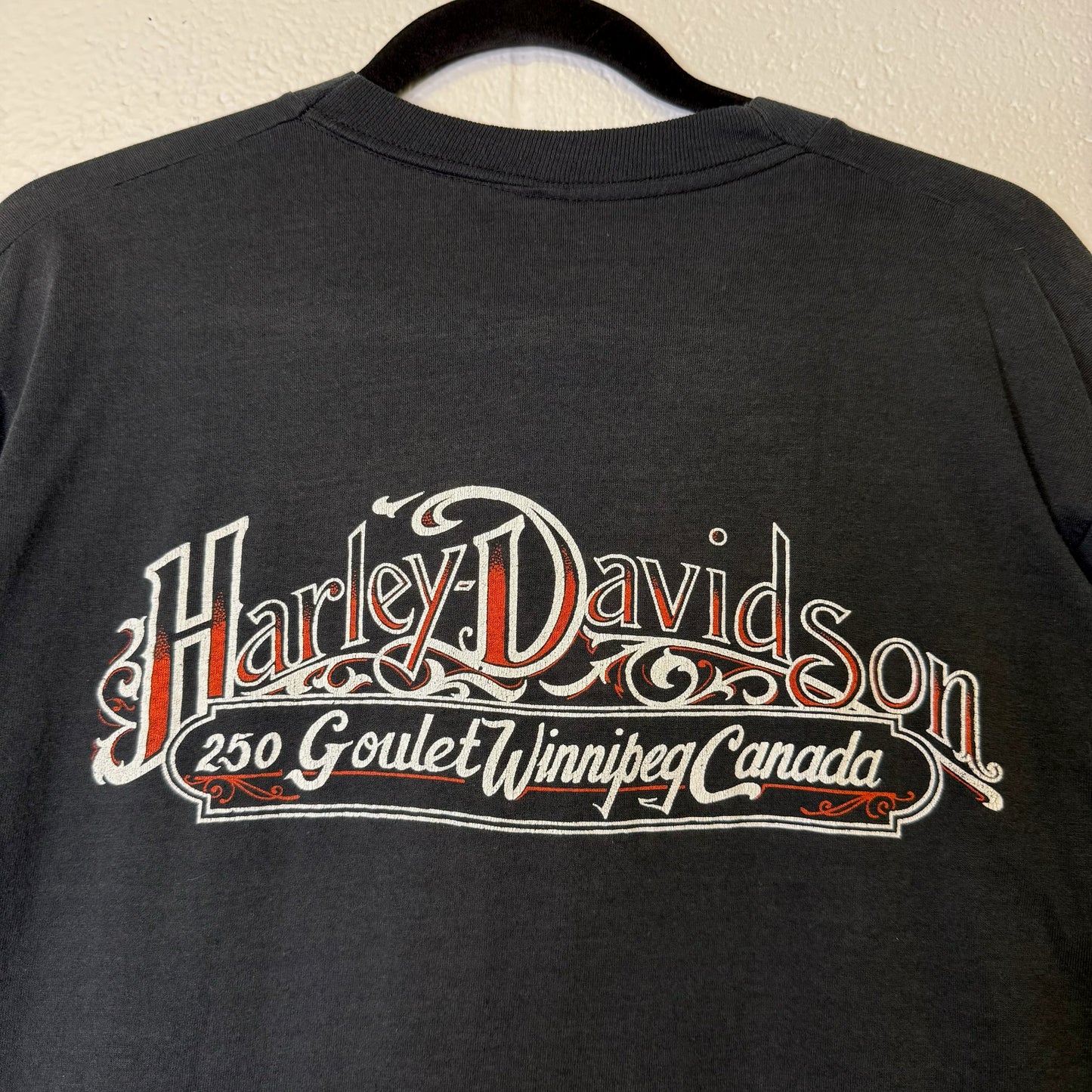 1982 Harley Davidson Winnipeg T-Shirt Sz L (B1391)