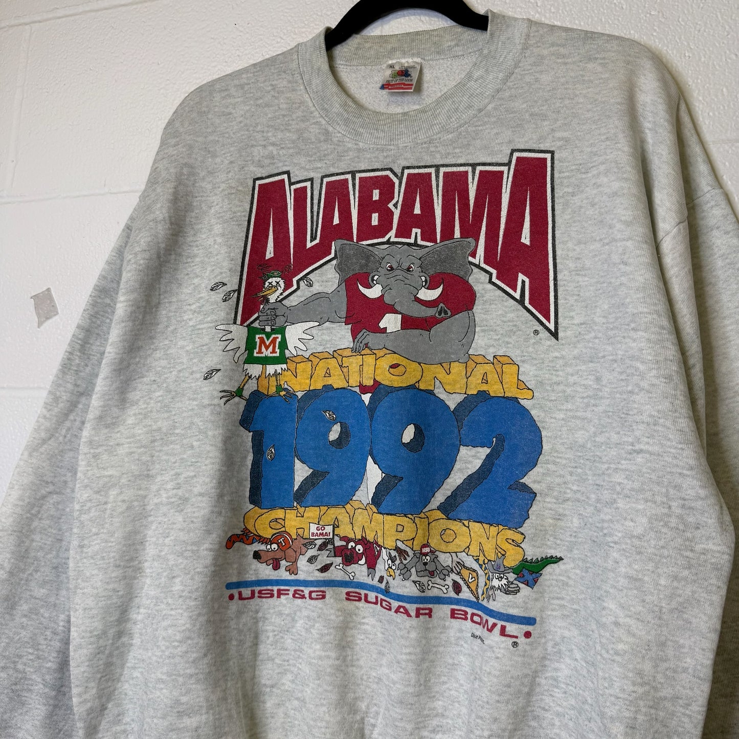 1992 Alabama USF&G Sugar Bowl Crewneck Sz XL (B2565)