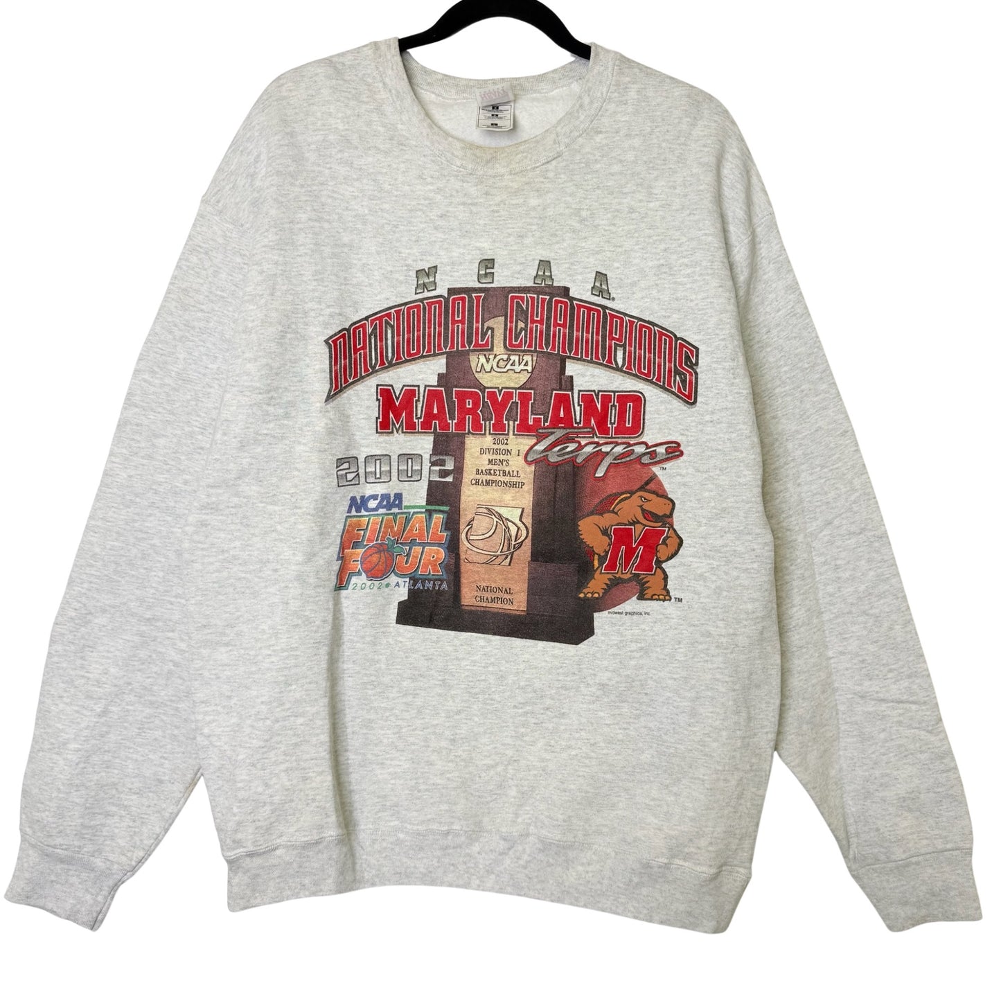 2002 NCAA Final Four Basketball Crewneck Sz L (B2319)