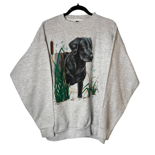 1994 Black Lab Dog Nature Crewneck Sz 2XL (A7913)