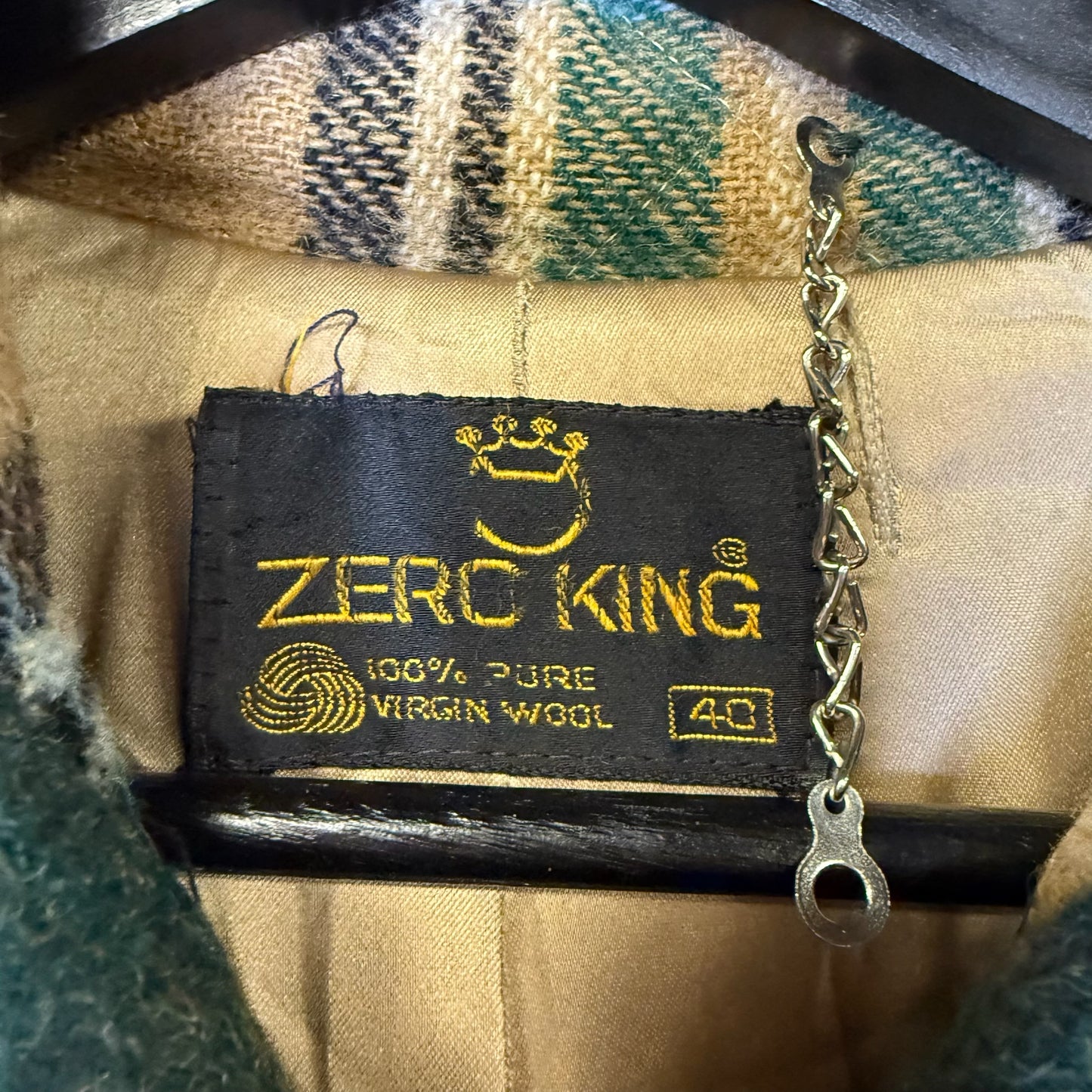 Vtg Duffle Coat by Zero King Jacket Sz M (B1779) Virgin Wool