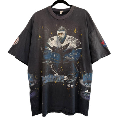 90s Washington Capitals NHL Bulletin AOP T-Shirt Sz XL