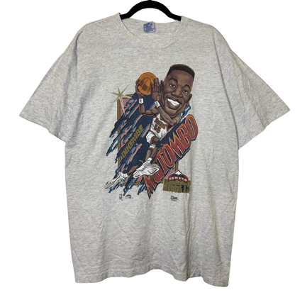 90s Denver Nuggets Mutumbo NBA Salem Caricature T-Shirt Sz L (B2810)