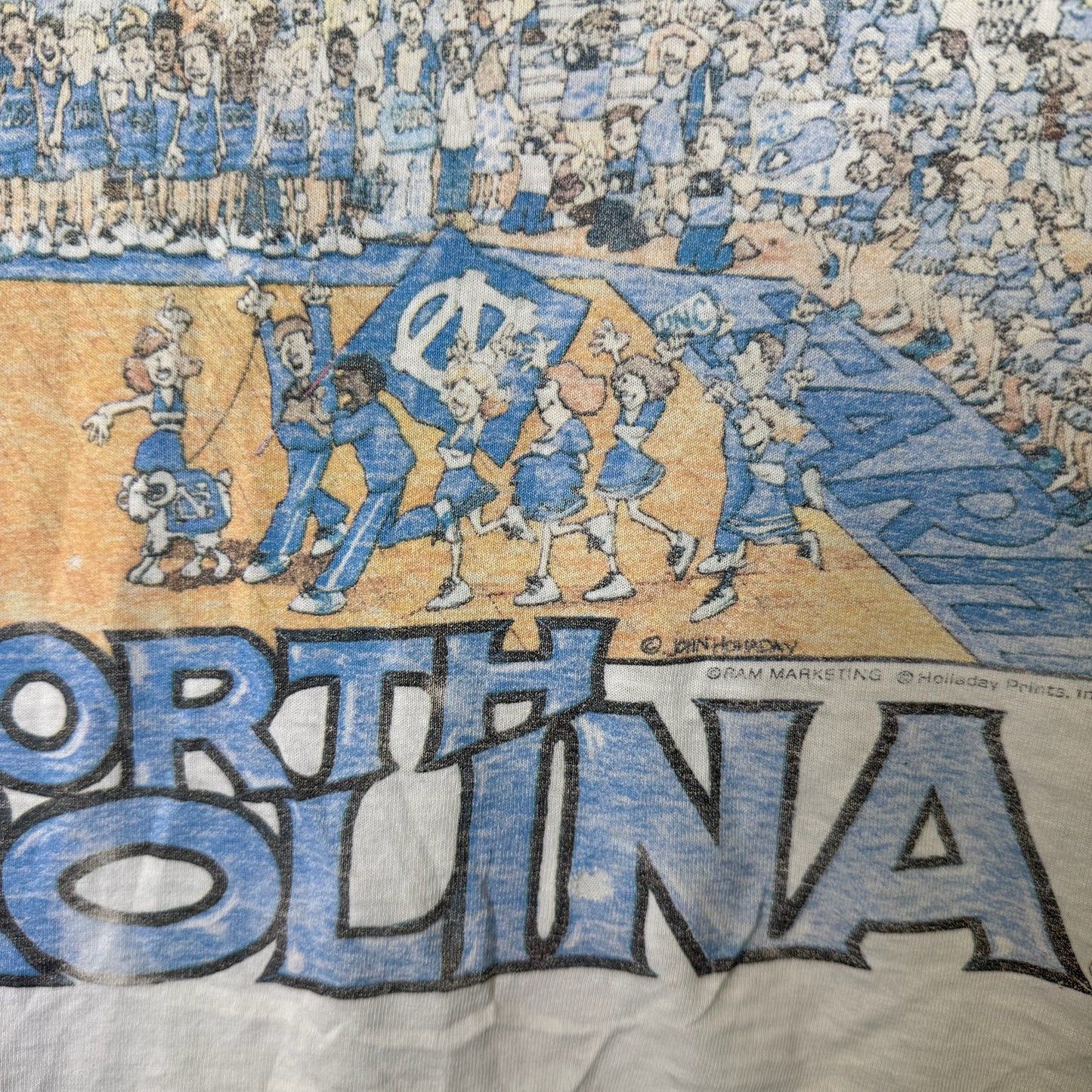 90's University of North Carolina Basketball NCAA T-Shirt (B2917)