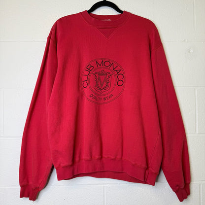 90's Club Monaco Crest Crewneck Sz L (B2014)