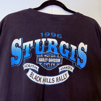 1996 Sturgis Black Hills Rally T-Shirt Sz XXL (B1992)