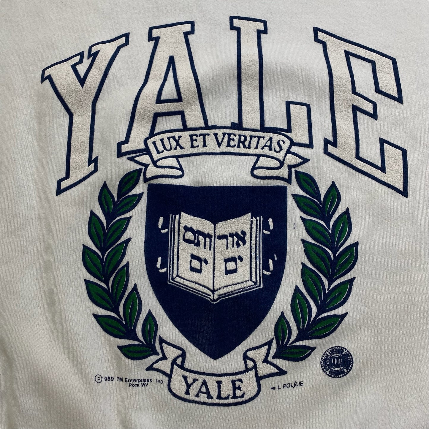 1989 Yale Bulldogs Crewneck Sz XL (A4362)