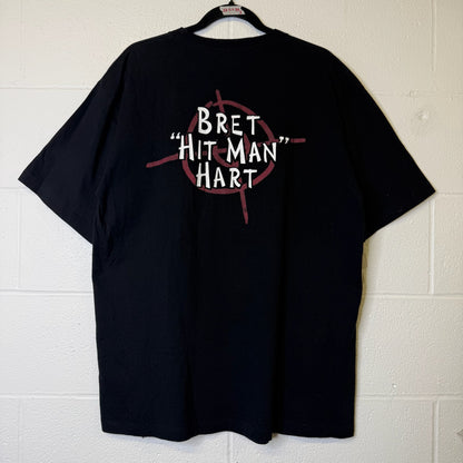 90's Bret Hart WWF All Over Print T-Shirt Sz XL (B2640)