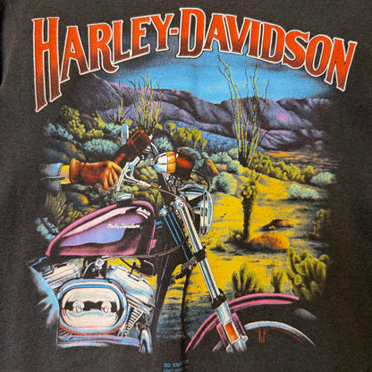 1990 Harley Davidson 3D Emblem T-Shirt Sz M (B608)