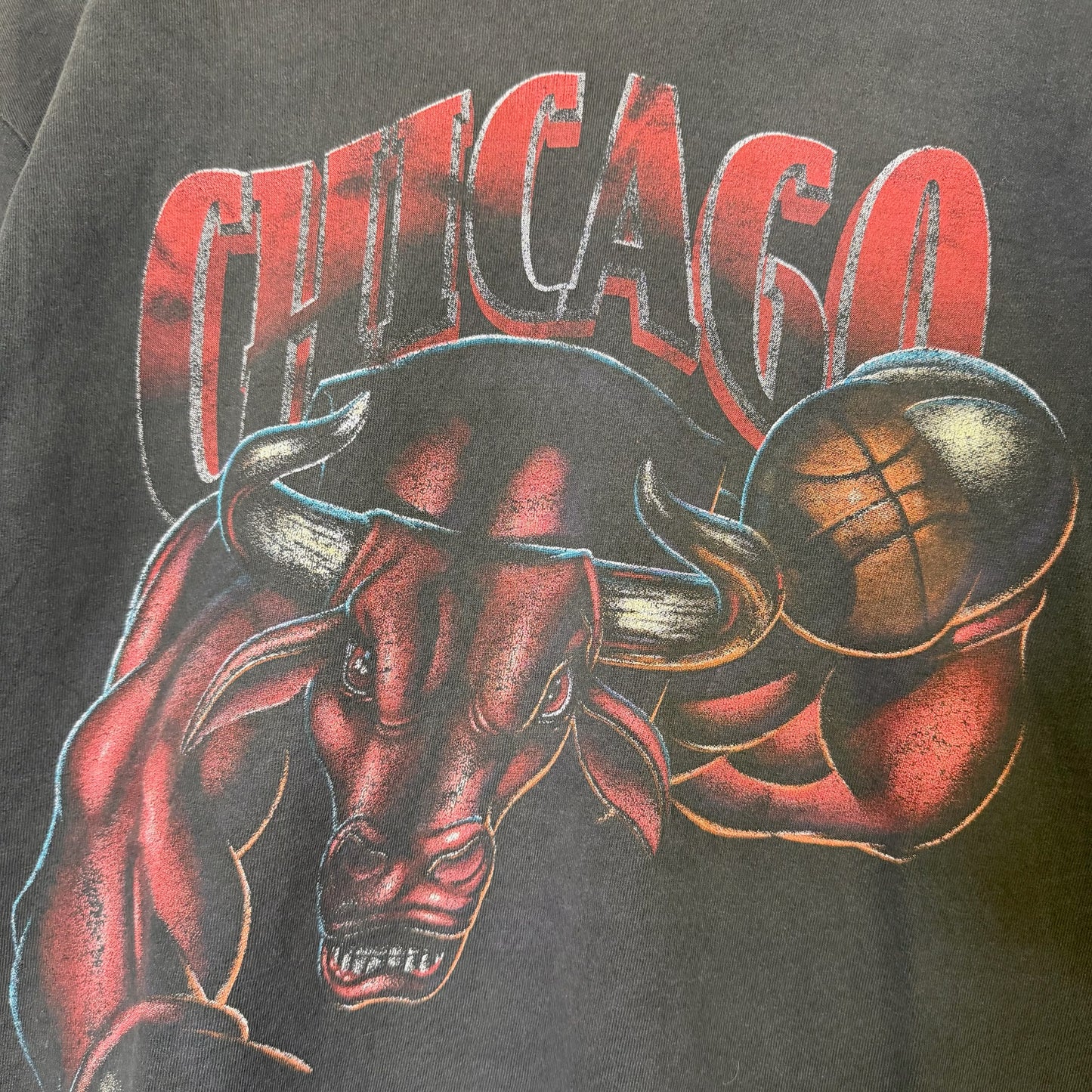 90's Chicago Bulls Nutmeg Breakthrough NBA T-Shirt Sz L (B2528)