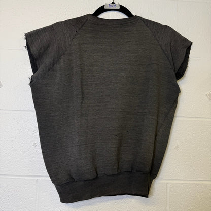 70's Harley Davidson Flag Chopped Crewneck Sz M (B459)