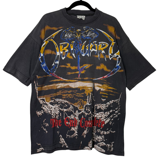 90s Obituary AOP Band T-Shirt Sz L