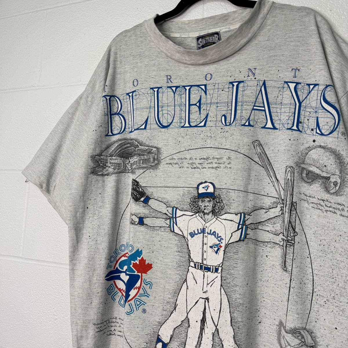 1993 Toronto Blue Jays Vitruvian Man MLB T-Shirt Sz L