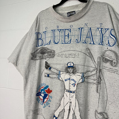 1993 Toronto Blue Jays Vitruvian Man MLB T-Shirt Sz L