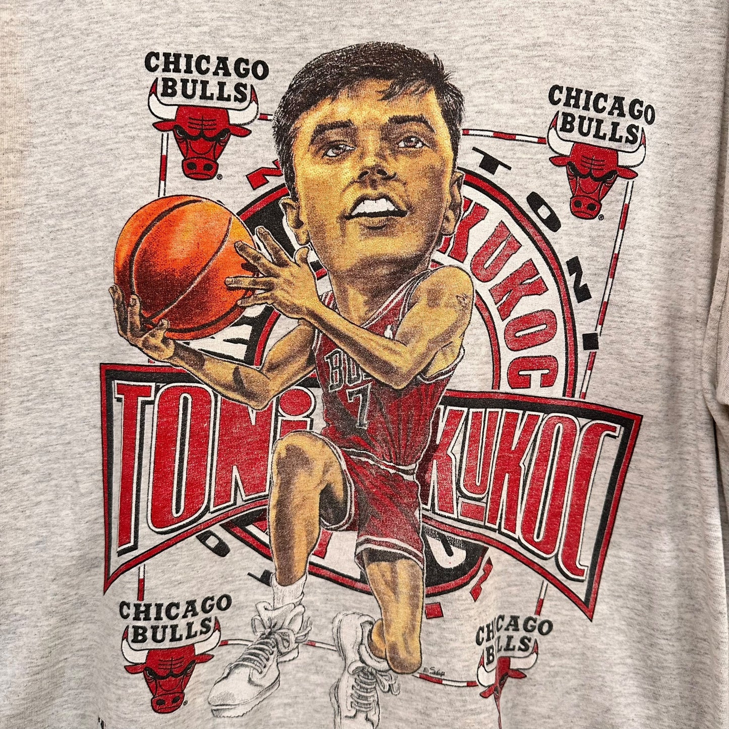 90's Toni Kukoc Chicago Bulls Salem T-Shirt Sz XL