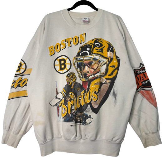 1992 Boston Bruins Bulletin Athletics NHL Crewneck