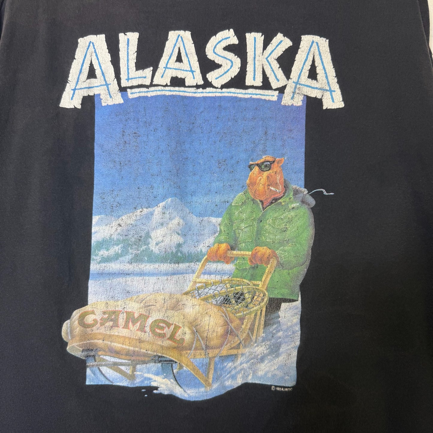 1993 Camel Cigarettes Alaska Dog Sled Long Sleeve T-shirt Sz XL (B1786)