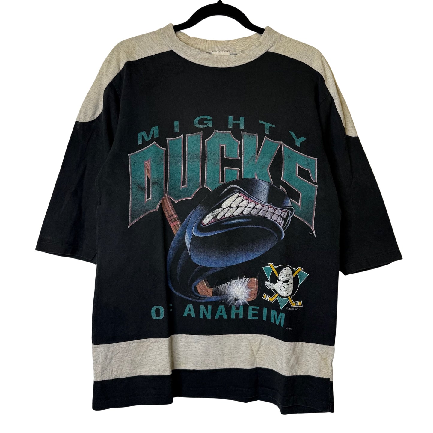 90’s Anaheim Mighty Ducks NHL T-shirt Sz XL (B2419)