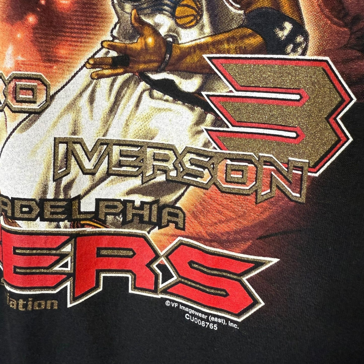 2001 Philadelphia 76ers Iverson & Mutombo T-shirt Sz XL (1L774)