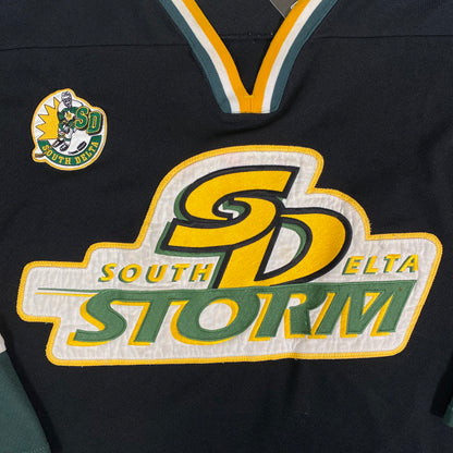 90’s South Delta Storm #12 Home Hockey Jersey Sz XL (A1607)