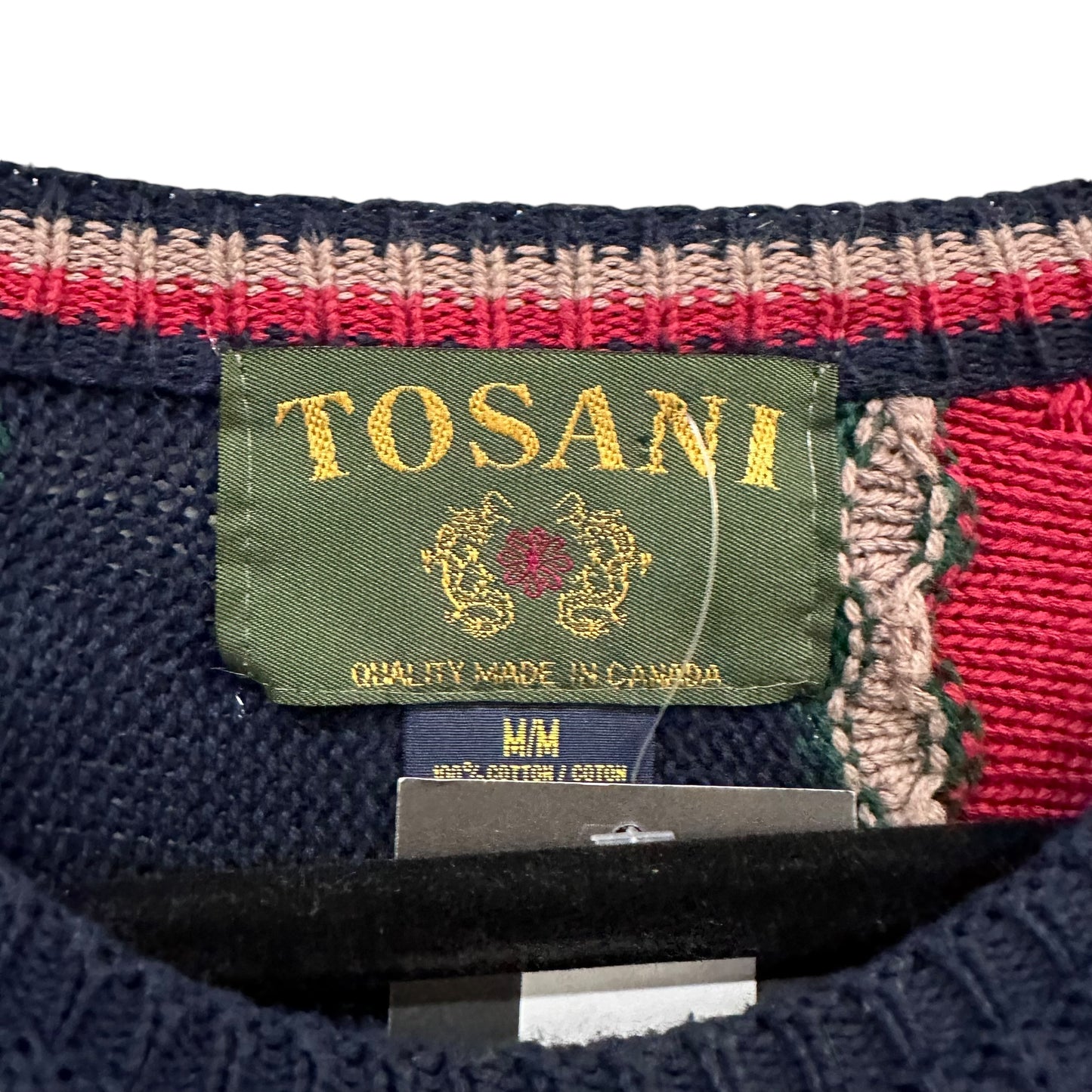 90's Coogi Style Toscani Knit Sweater Sz M (A649)