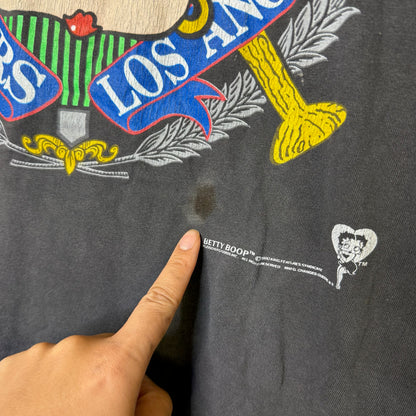 90s Betty Boop LA Dodgers MLB T-Shirt Sz L (B2819)