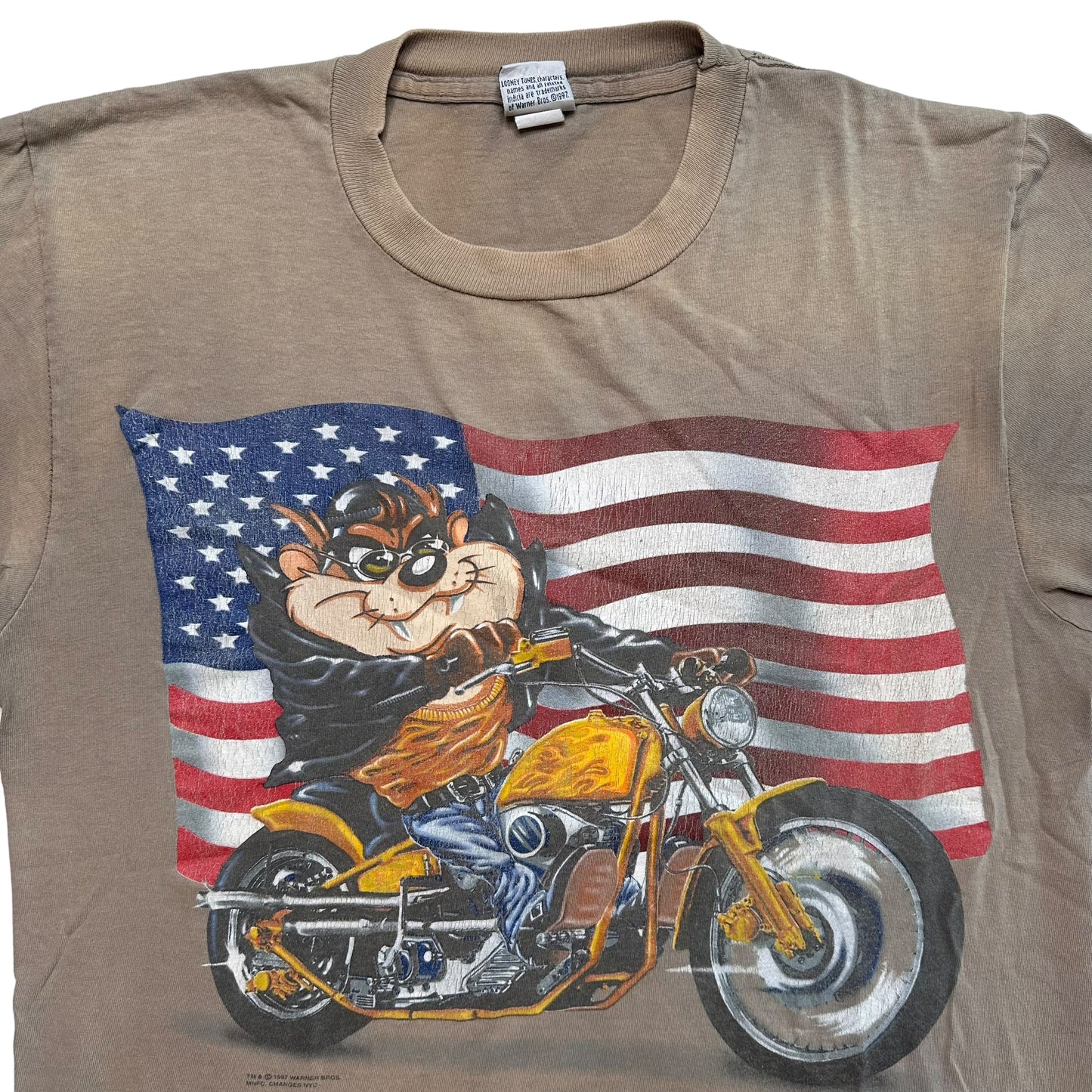 1997 Tasmanian Devil Harley Davidson Motorcycle T-shirt Sz L (A5698)