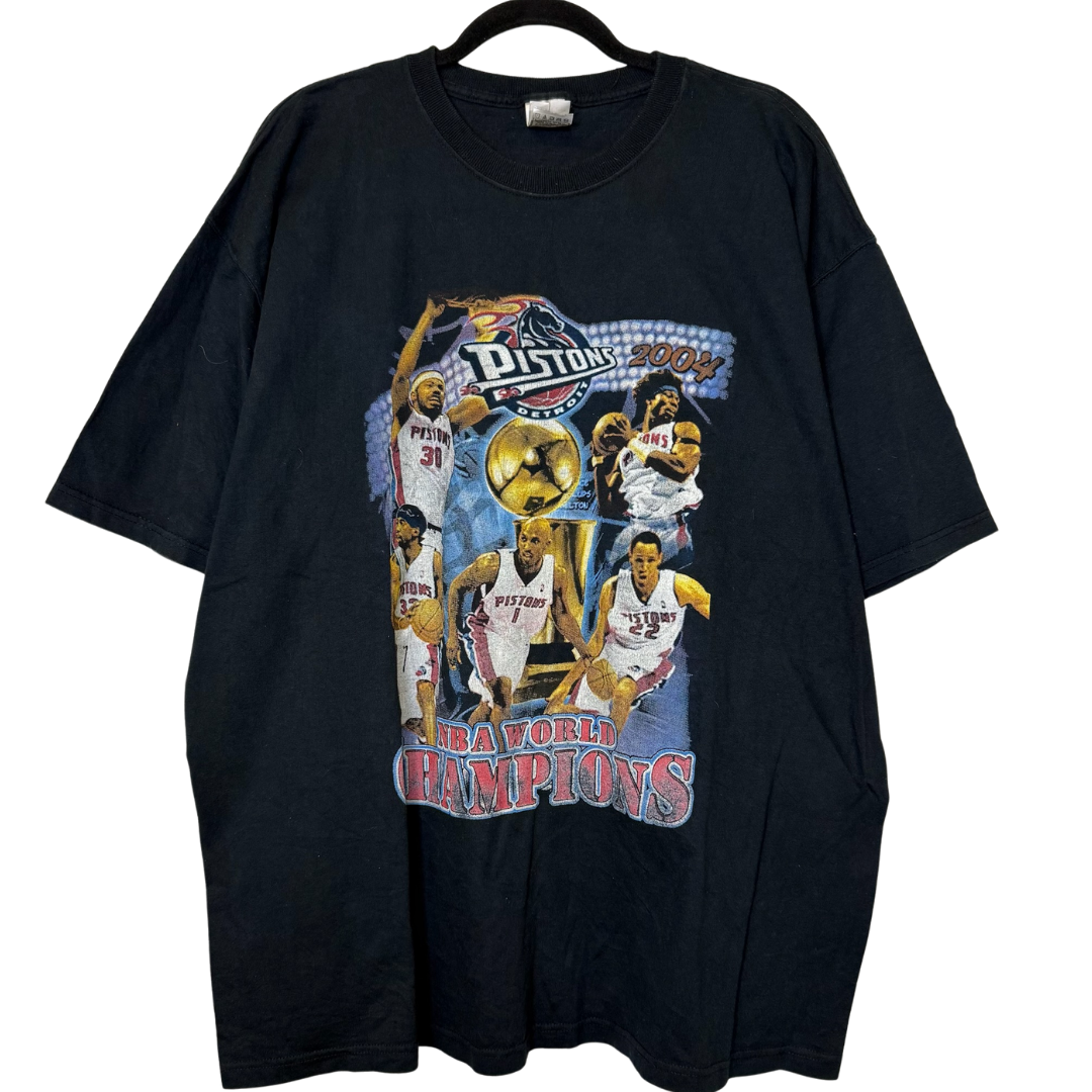 2004 Detroit Pistons NBA World Champions T-Shirt Sz 2XL (B2856)