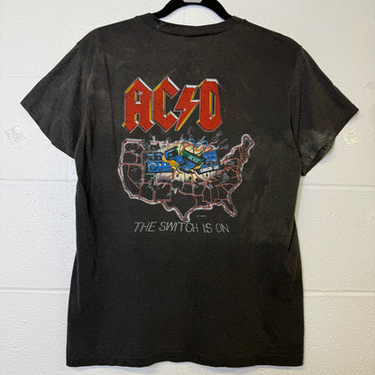 80's AC/DC Flick of The Switch T-shirt Sz L (B359)