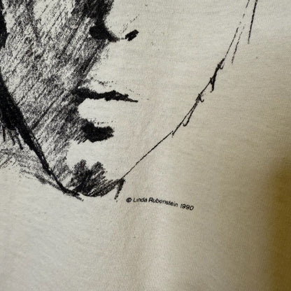 1990 Faces Art John Lennon T-shirt Sz L (B1765)