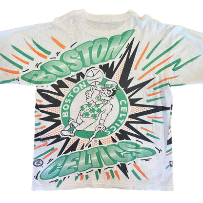 90’s Boston Celtics AOP T-Shirt Sz L (A2962)