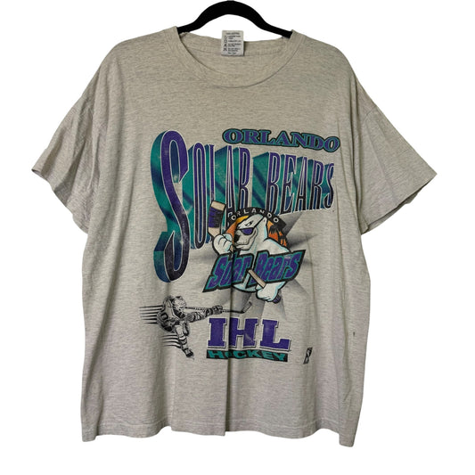 90's Orlando Solar Bears Hockey T-shirt Sz L (B666)
