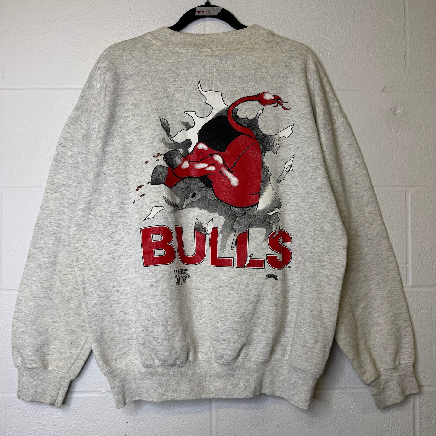 90s Chicago Bulls NBA Nutmeg Breakthrough Crewneck Sz L (B2086)