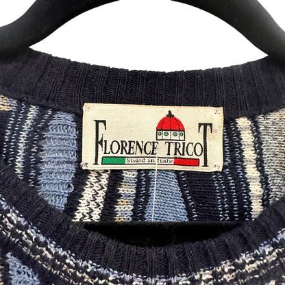 90's Coogi Style by Florence Tricot Knit Sweater Sz L (A7469)