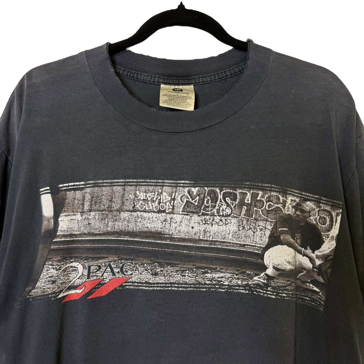 90s Tupac 2Pac Rap T-Shirt Sz L